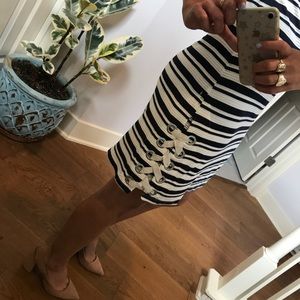 Splendid Navy and cream striped nautical dress